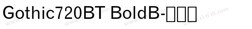 Gothic720BT BoldB字体转换